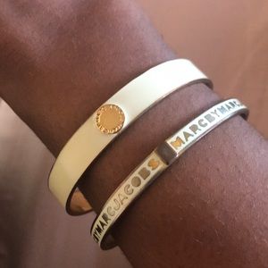 TWO Marc by Marc Jacobs Cream / Gold Bangles